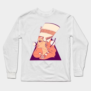 Peach Nefertiti and The Stars Long Sleeve T-Shirt